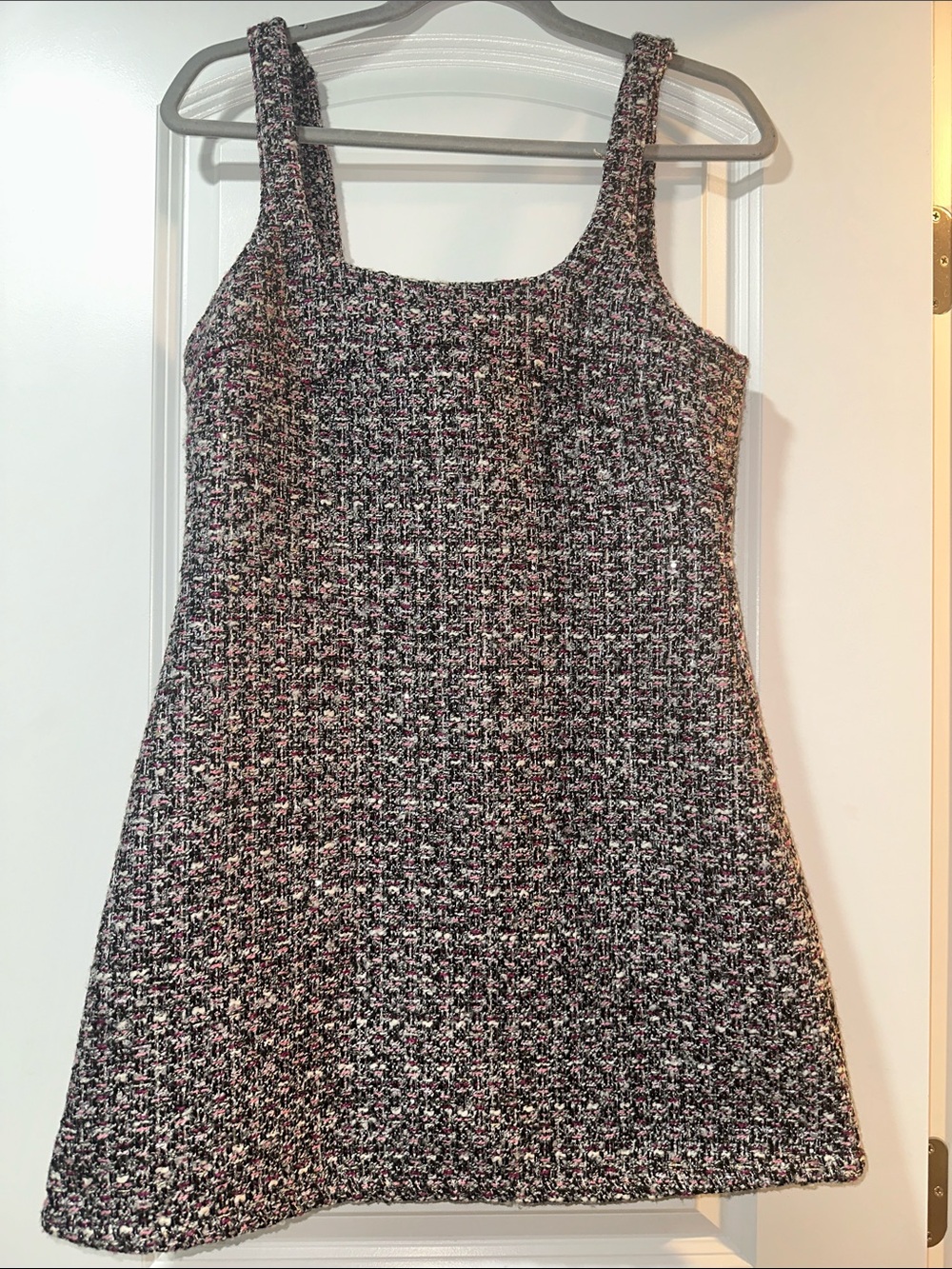 Zara Silver, Pink Tweed Tank Dress